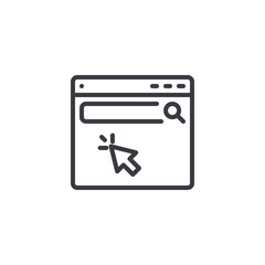 Click Through Rate line icon