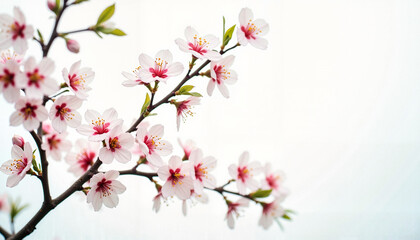 Fototapeta premium Blooming cherry blossoms for blogs, websites, and spring-themed designs