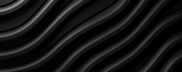 Abstract black wave pattern design.