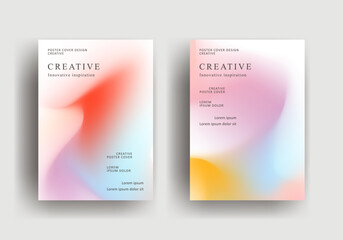 brochure poster template. retro vintage Covers Design. fluid gradient background design. retro front page design for Banner, Poster, Flyer, Invitation and Annual Report