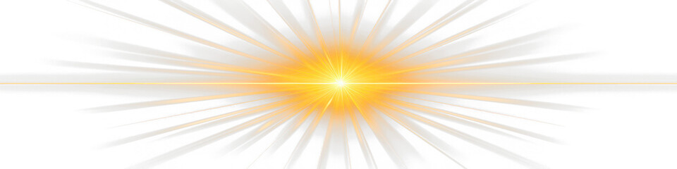Obraz premium abstract yellow sun rays isolated on white or transparent png