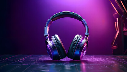 Purple Headphones
