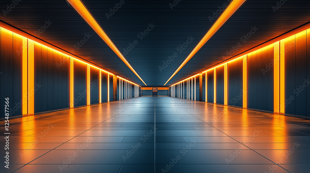 Poster abstract minimalistic modern architectural structure with clean geometric lines. generative ai . gen