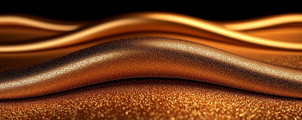 Shimmering gold waves create stunning visuals.