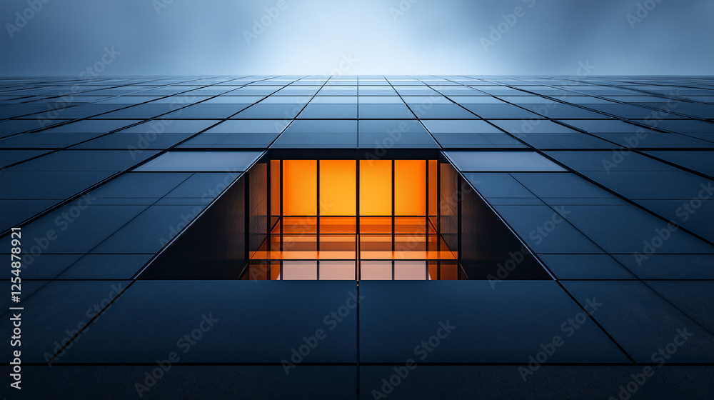 Poster abstract minimalistic modern architectural structure with clean geometric lines. generative ai . gen