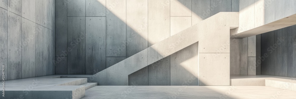 Poster concrete texture background showcases minimalist design with geometric shapes and natural light in m