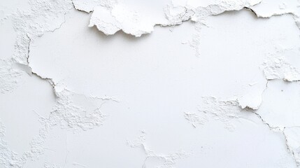 Fototapeta premium Cracked White Wall Texture, Abstract Background, Suitable for Wallpaper, Packaging Design