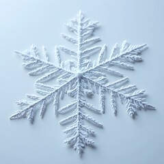 Obraz premium Delicate White Snowflake Ornament Winter Holiday Decoration Festive Season