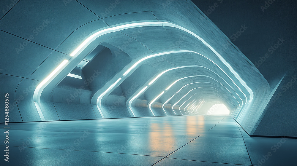 Poster abstract minimalistic modern architectural structure with clean geometric lines. generative ai . gen