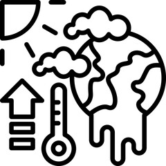 Global Warming line icon