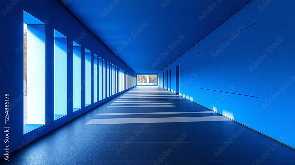 Poster abstract minimalistic modern architectural structure with clean geometric lines. generative ai . gen