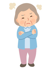 高齢女性　表情ポーズ　シニア　高齢者　後期高齢者