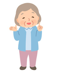 高齢女性　表情ポーズ　シニア　高齢者　後期高齢者