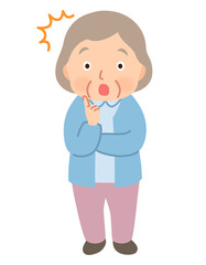 高齢女性　表情ポーズ　シニア　高齢者　後期高齢者