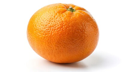 Juicy Ripe Orange, Isolated White Background,  Vibrant Citrus Fruit,  Stock Photo,  Food Photography,  Organic Orange