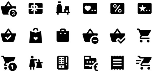 Set of Shopping icons	
