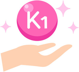 Vitamin K1 nutrition in hand