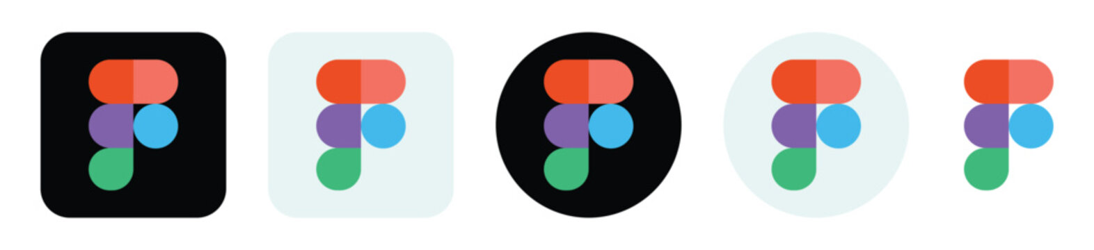 Figma logo, social media icon symbol logotype vector	
