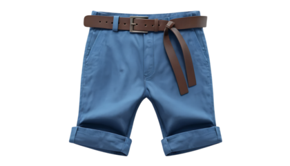 3D illustration of blue pants with a belt png