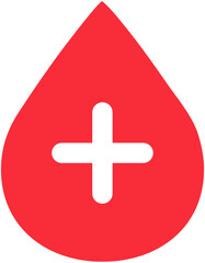 Obraz premium Red blood drop icon