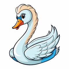 illustration of a unique swan 