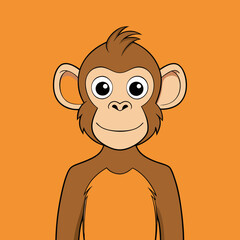 Obraz premium monkey face vector