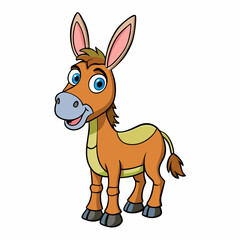 illustration of a cartoon donkey