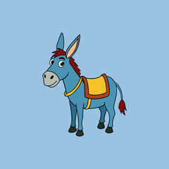 mule animal cartoon vector