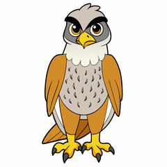 falcon isolated on white