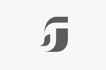 letter j bold modern minimalist logo 