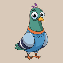 vector illustration of a pigeon 
