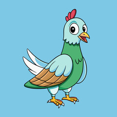 colorful dove vector art