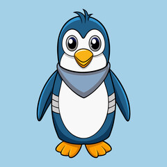 Obraz premium penguin with ice cream