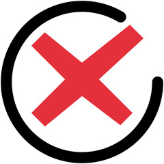 Obraz premium Cross Sign X icon