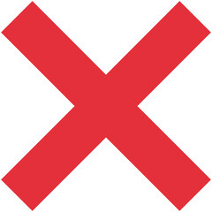 Obraz premium Cross Sign X icon