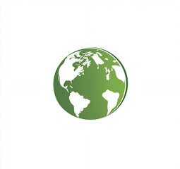  logo of the Earth with a green color, white background