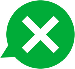 Speech Bubble with Cross Mark icon