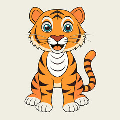 tiger cartoon vector