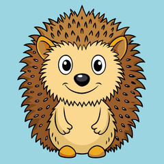 hedgehog with smiley