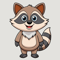 raccoon cartoon vector