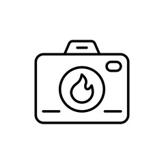 Trending phot outline icons, minimalist vector illustration ,simple transparent graphic element .Isolated on white background