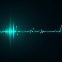 Abstract Digital Signal Waveform Illustration on Black Backdrop Science Display Tech Vibe