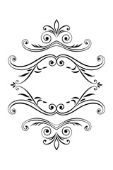 set of decorative elements