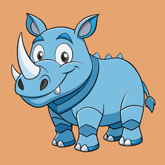 rhinoceros cartoon vector