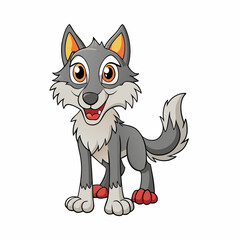 wolf cartoon vector
