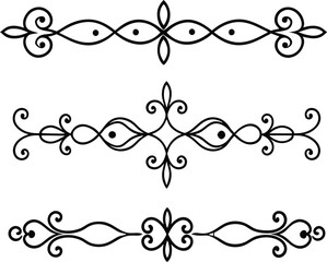 set of decorative elements