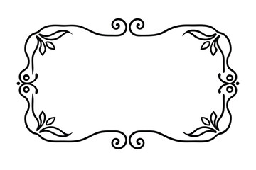 decorative frame with floral ornament