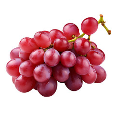 Fototapeta premium bunch of red grapes isolated on transparent white background, clipping path