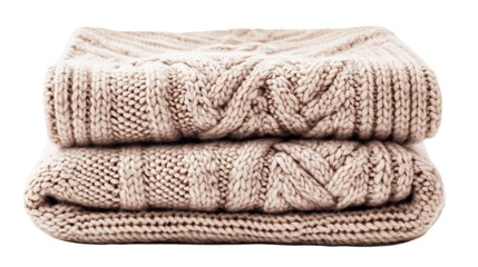 A Cozy Knitted Sweater Folded Neatly with Transparent Background