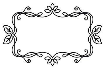 decorative frame with floral ornament